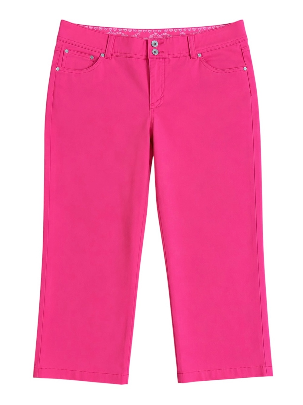 Bandolino Pink Capri Pants Women’s Size 16 Stretch Mid Rise Summer Crop 38x24